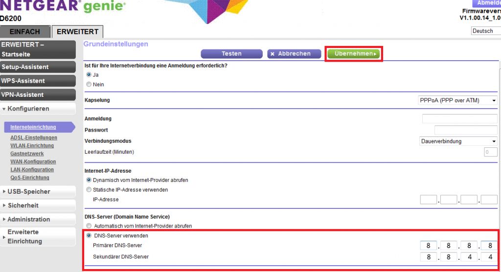 Netgear Router DNS